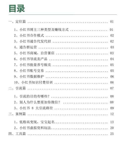 2023互联网吸金指南 – 小红书篇,包含了项目赚钱的基础理论和实操的小红书