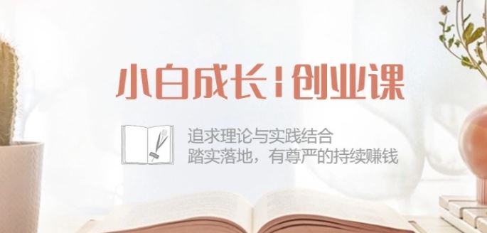 小白成长创业课:追求理论与实践结合,踏实落地,有尊严的持续赚钱-42节