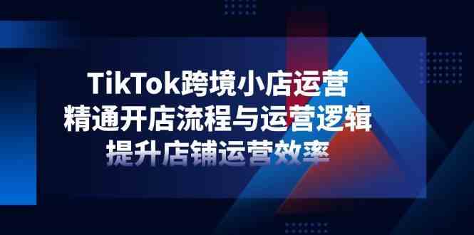 TikTok跨境小店运营,精通开店流程与运营逻辑,提升店铺运营效率