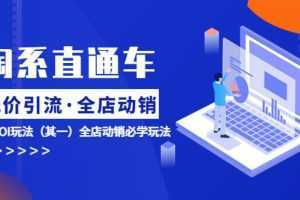 淘系直通车《低价·引流 全店·动销》超高ROI玩法全店动销必学玩法