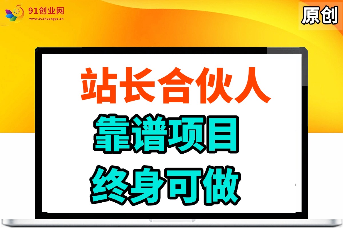 站长合伙人，入门级运营教程，靠谱项目，终身可做，超低成本创业，终身利润。