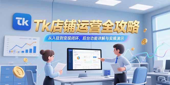 Tk店铺运营全攻略，从入驻到变现闭环，后台功能详解与实操演示