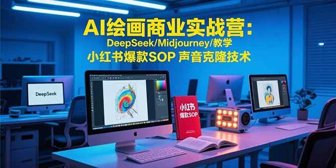 AI绘画商业实战营：DeepSeek/Midjourney/教学 小红书爆款SOP 声音克隆技术