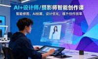 AI+设计师/摄影师智能创作课：智能修图、AI绘画、设计优化，提升创作效率